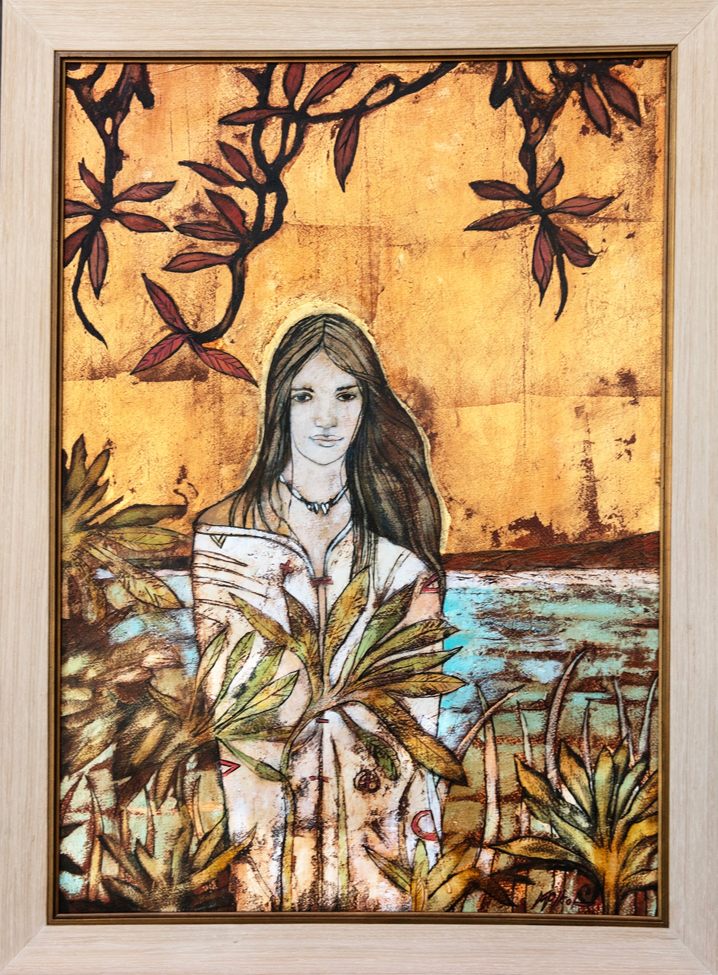 Original Painting by Rob Malcolm "Golden Memories" 57 cm x 77cm