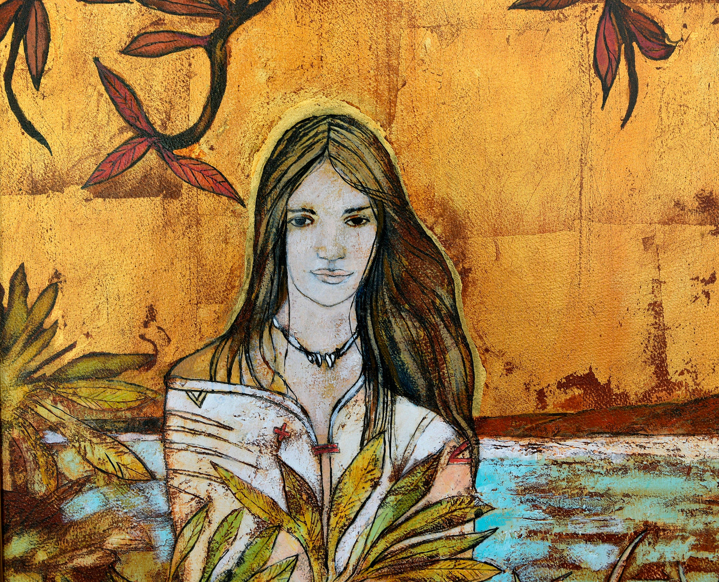 Original Painting by Rob Malcolm "Golden Memories" 57 cm x 77cm