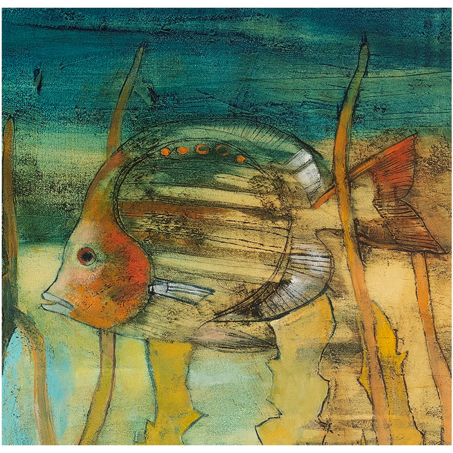 Original Painting by Rob Malcolm "Yallingup Lagoon" 95cm x 95cm