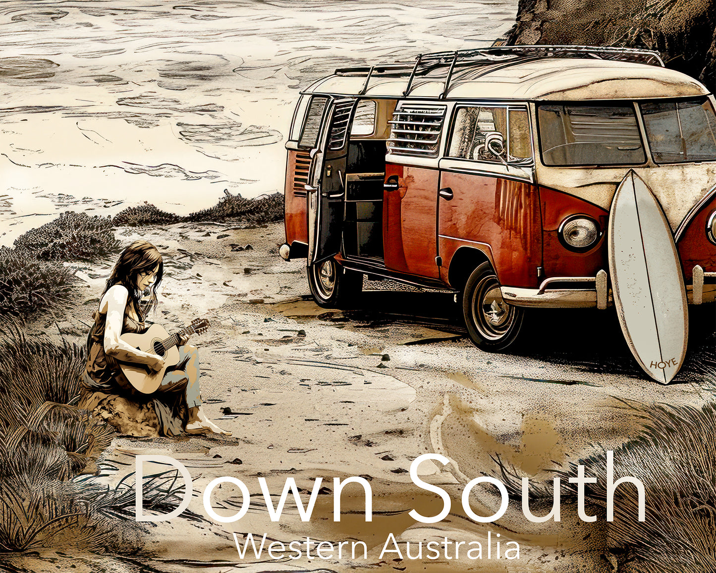 Limited Edition Art Print By Rob Malcolm "Down South Western Australia" 40 X 60