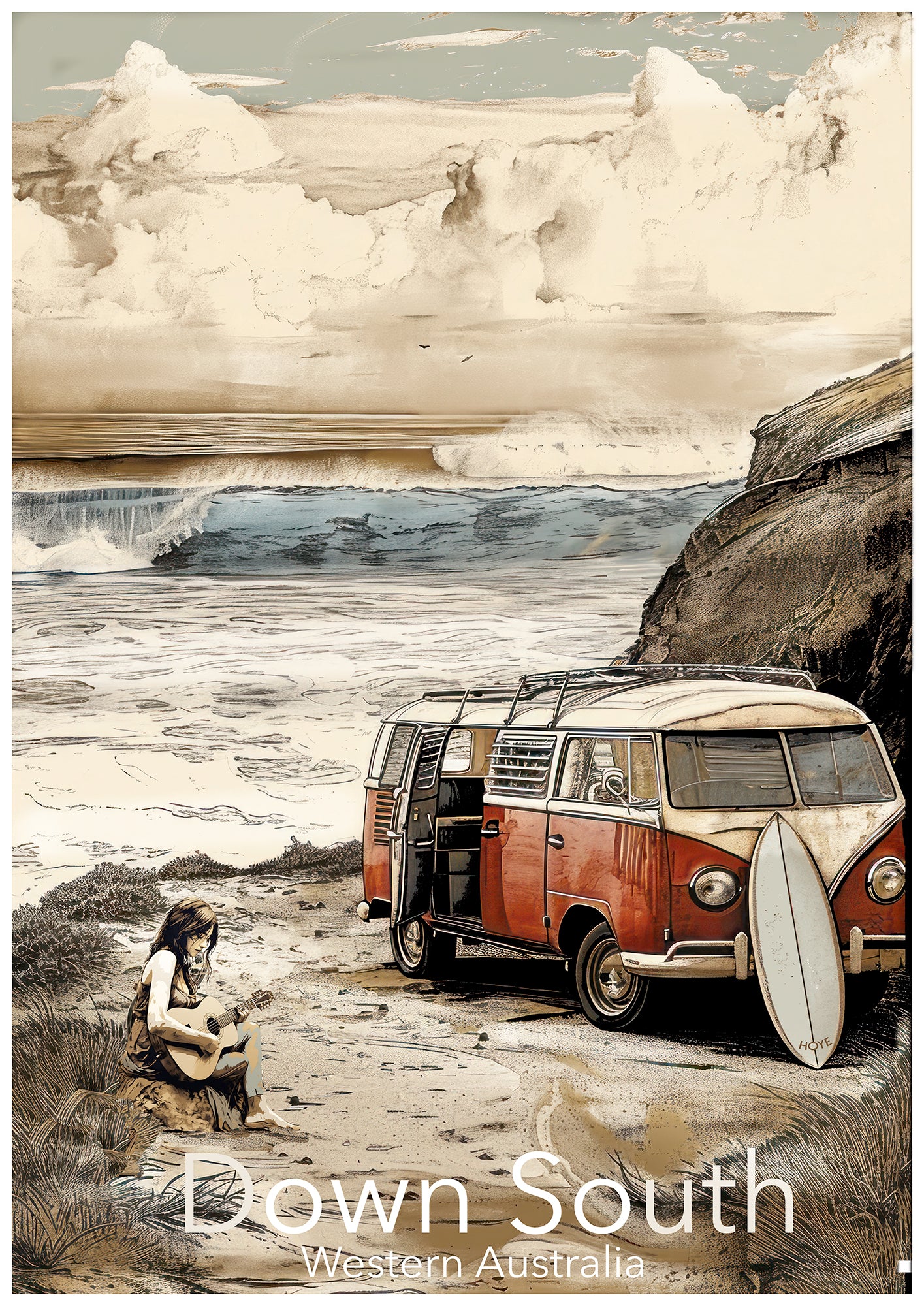 Limited Edition Art Print By Rob Malcolm "Down South Western Australia" 40 X 60
