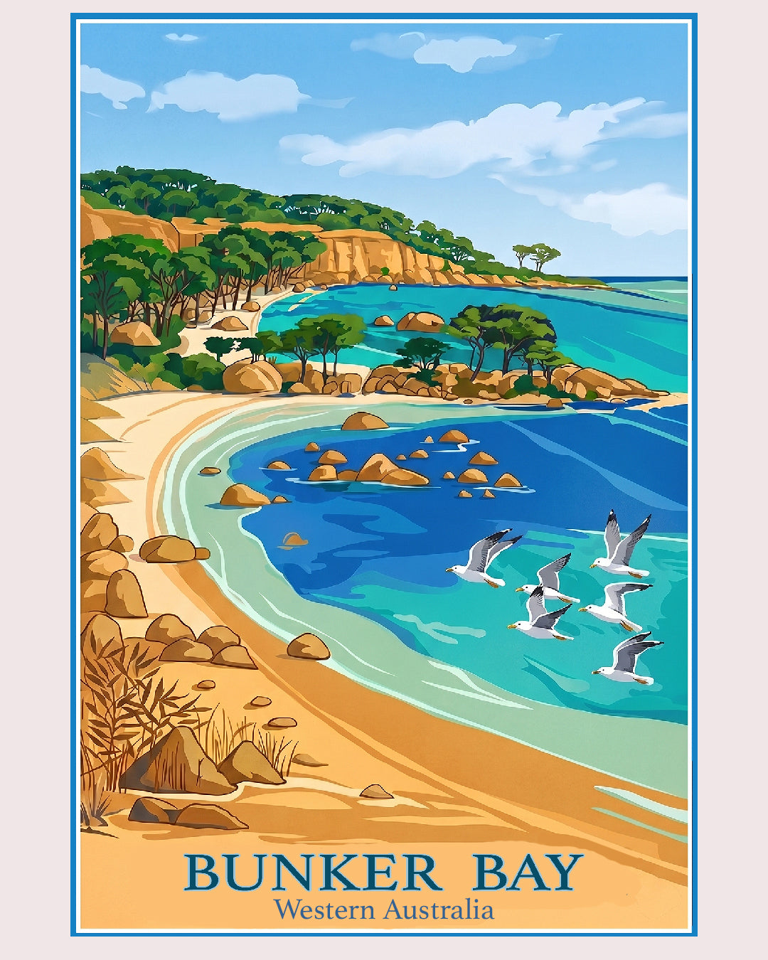 Print Bunker Bay West Australia