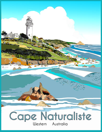 Limited Edition Art Print By Rob Malcolm "Cape Naturaliste Print" 40cm x 60cm